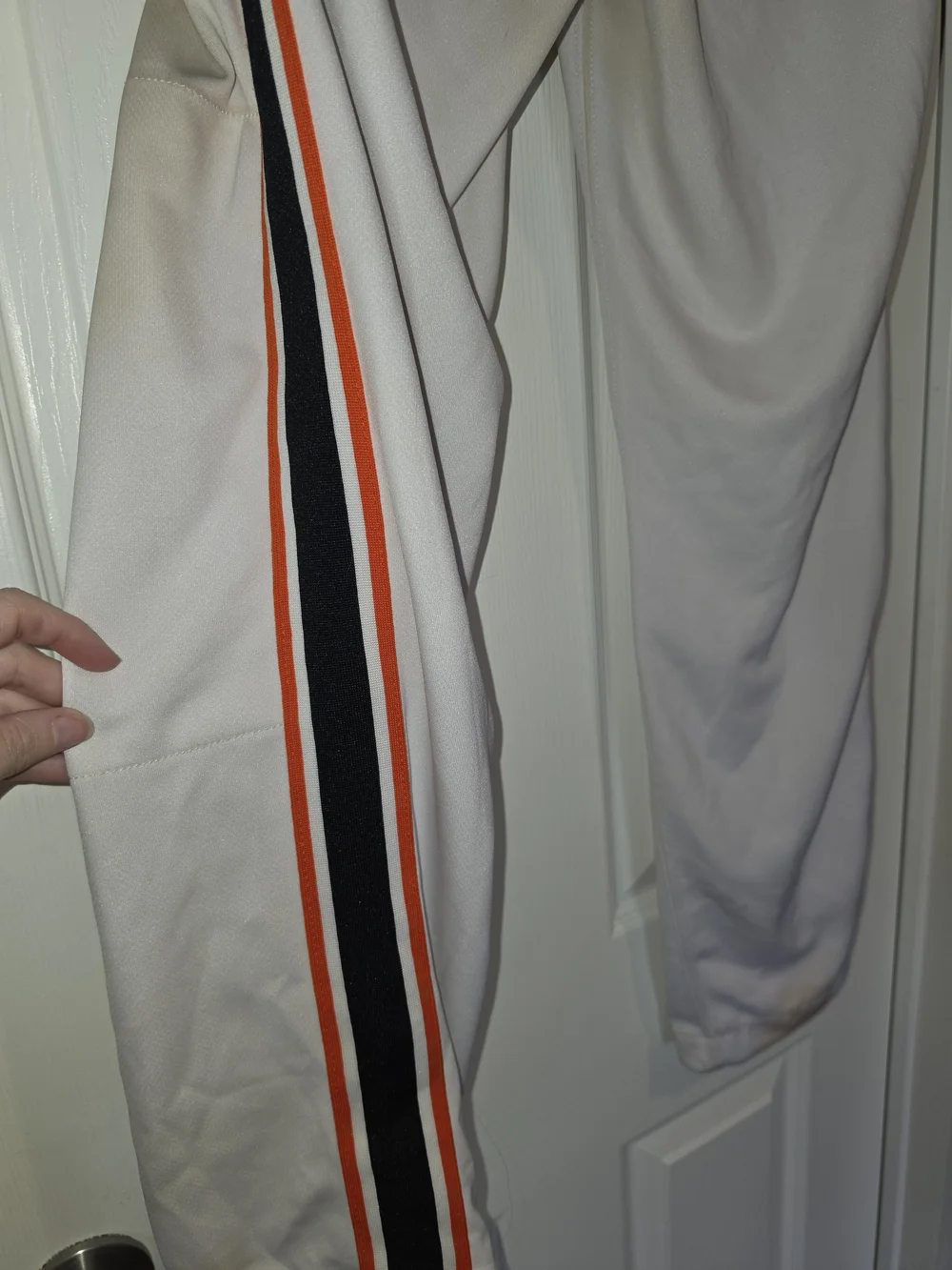 Boombah Men’s Baseball Pants with Black and Orange Side Stripes